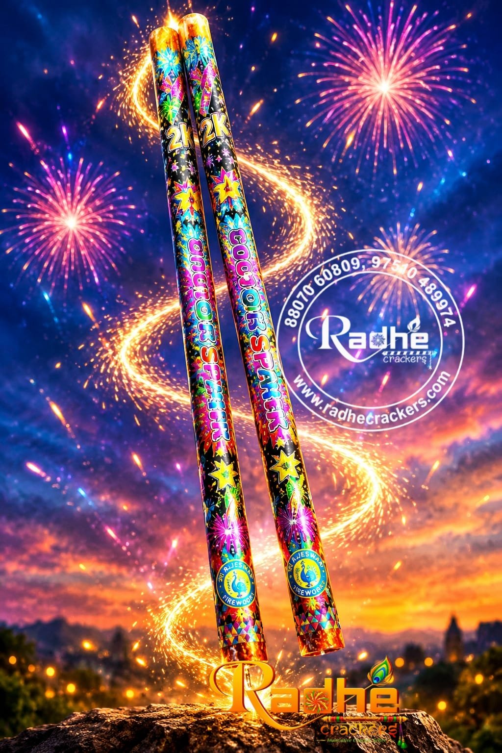 50 cm Colour Sparkles (5pcs)